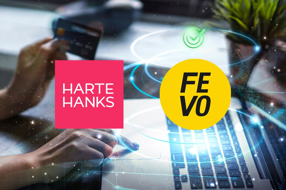 FEVO and Harte Hanks logo on e-commerce background