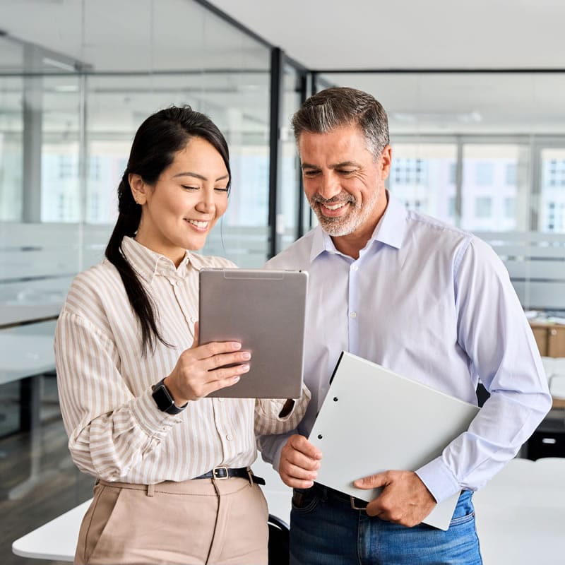 Data enrichment services, CRM data enrichment solutions for businesses improving customer profiles and data personalization. Professionals reviewing data enrichment results for more accurate customer insights and enhanced marketing effectiveness.